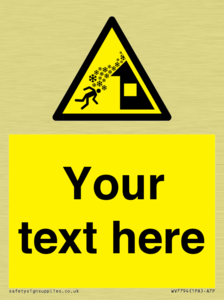 Custom warning roof avalanche